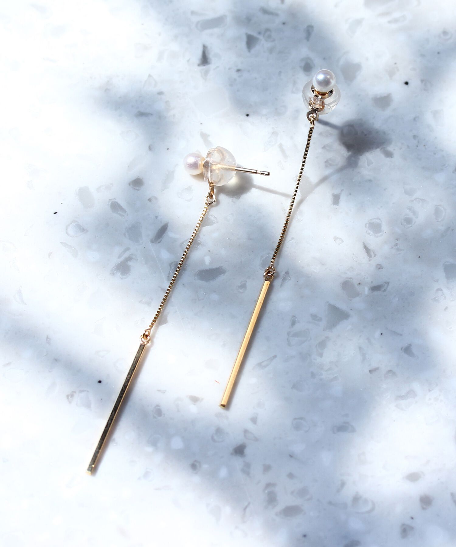 JUPITER「【K10】バー＆淡水パールピアス」|ピアス|