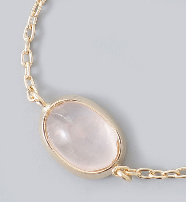 JUPITER「【K10】天然石チェーンリング/ローズクォーツ」|リング|