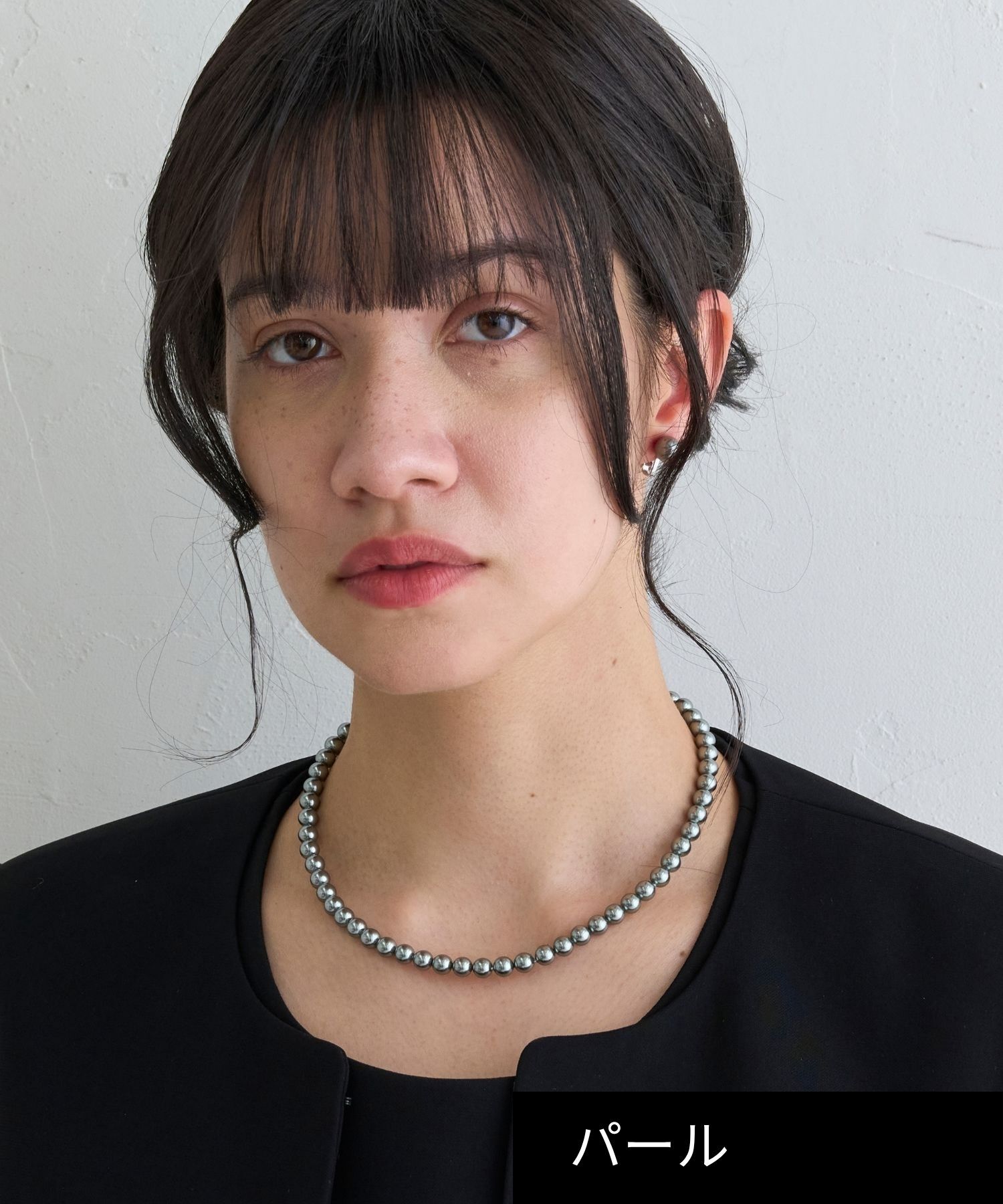 JUPITER「【国産貝パール】フォーマルパールネックレス＆イヤリングセット　グレー」|ネックレス|