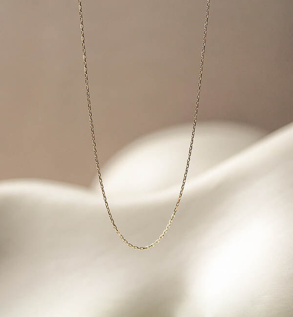  「ゴールド 小豆 チェーン ネックレス 40cm | K10YG」|ネックレス|