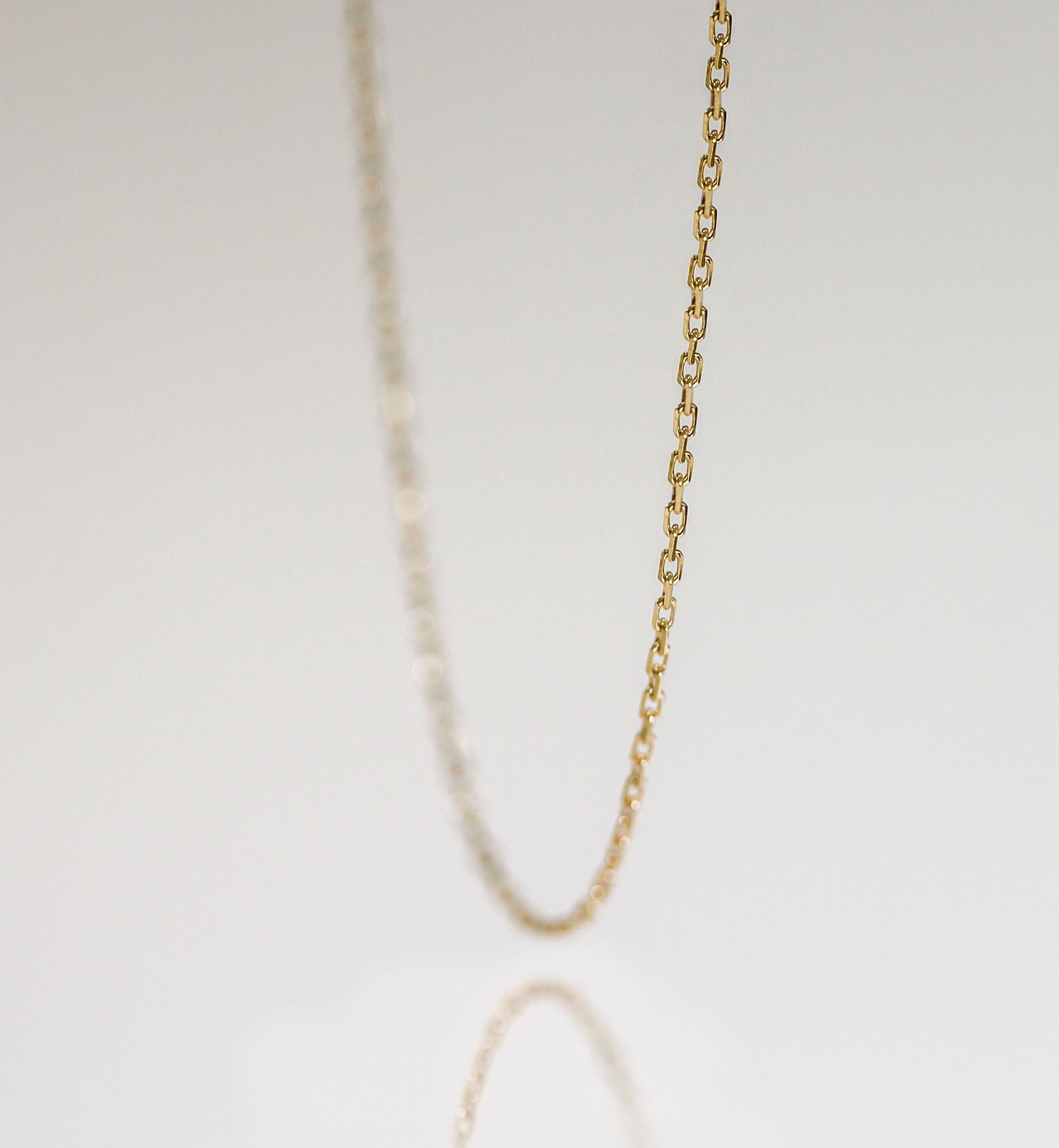  「ゴールド 小豆 チェーン ネックレス 40cm | K10YG」|ネックレス|