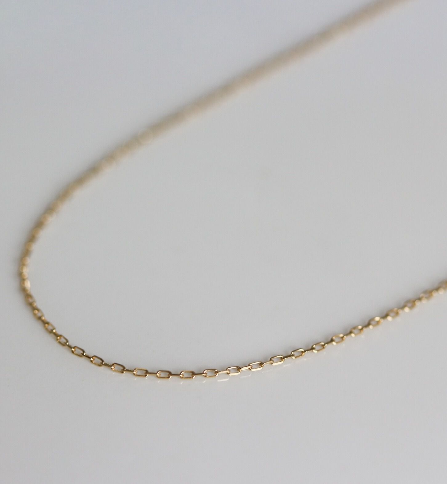  「ゴールド 小豆 チェーン ネックレス 40cm | K10YG」|ネックレス|