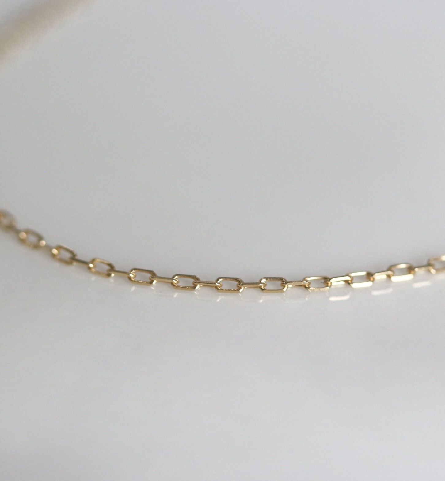  「ゴールド 小豆 チェーン ネックレス 40cm | K10YG」|ネックレス|