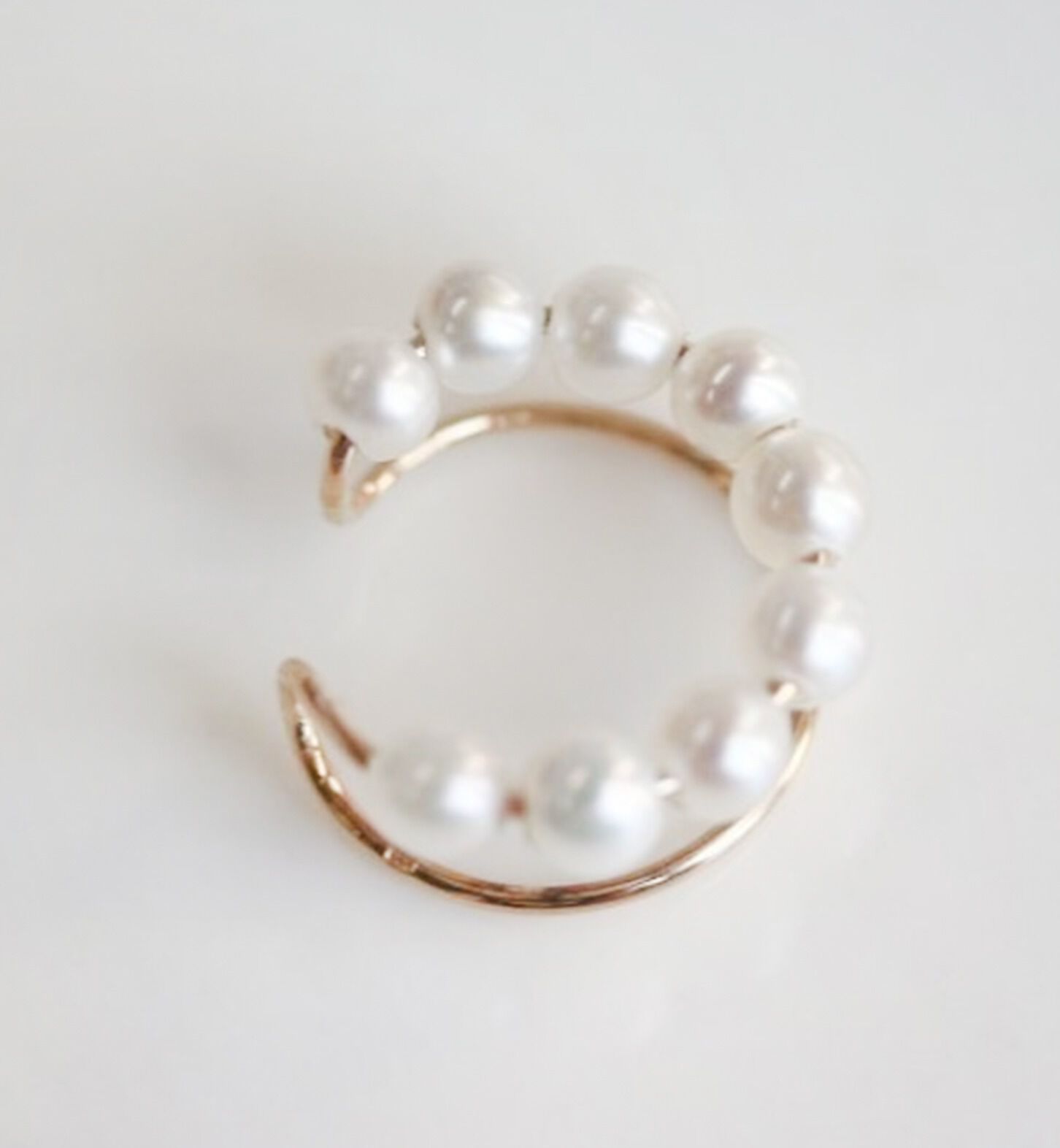  「パール イヤーカフ | K10YG 【片耳用】」|イヤーカフ|