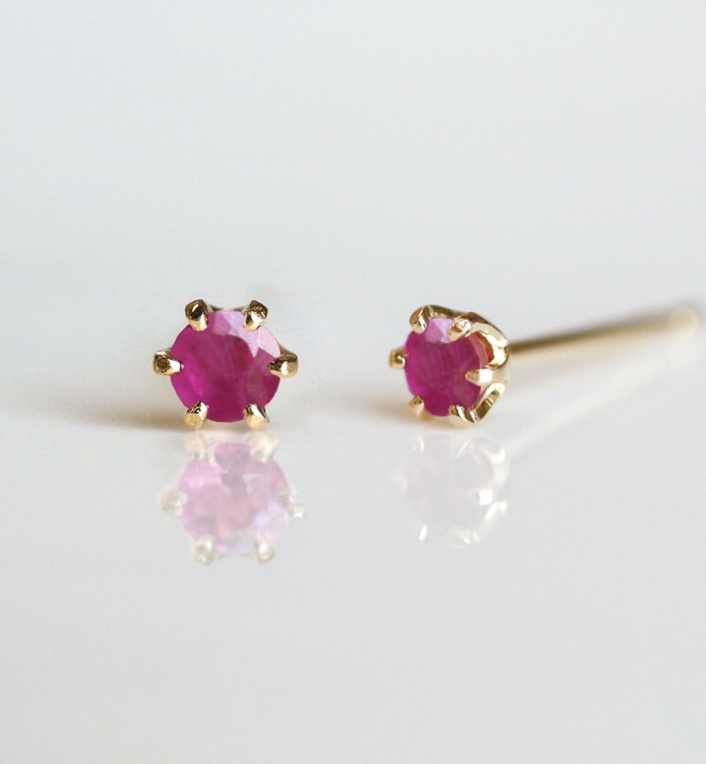  「誕生石 一粒ピアス | K18 」|ピアス|