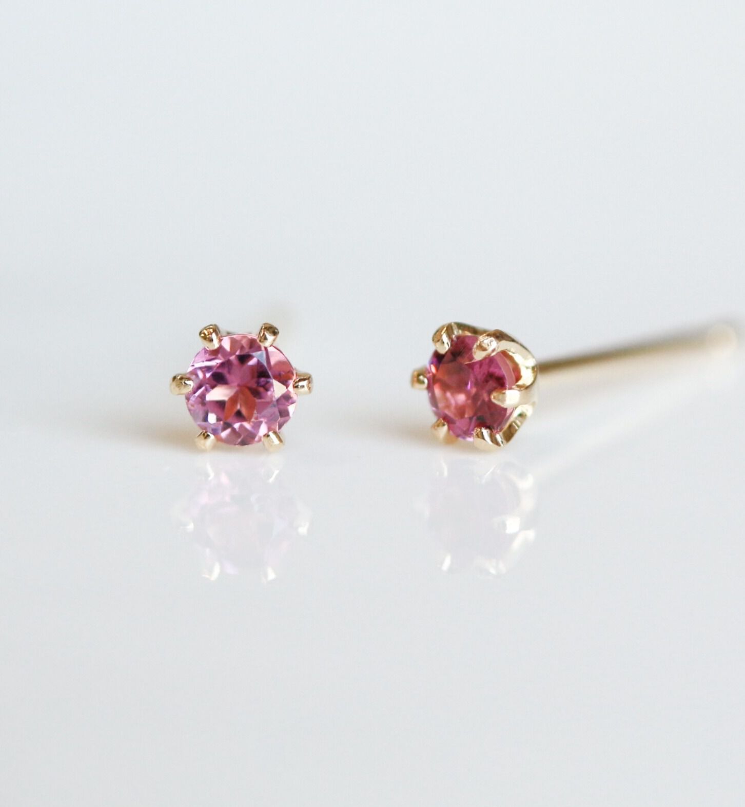  「誕生石 一粒ピアス | K18 」|ピアス|