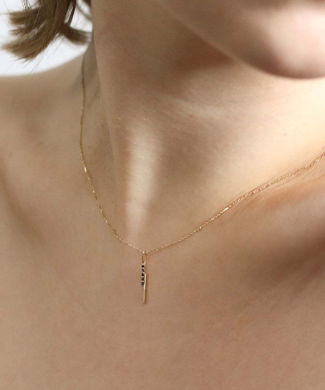  「ブラックダイヤモンド ネックレス | K10YG〈WINTER COLLECTION〉」|ネックレス|