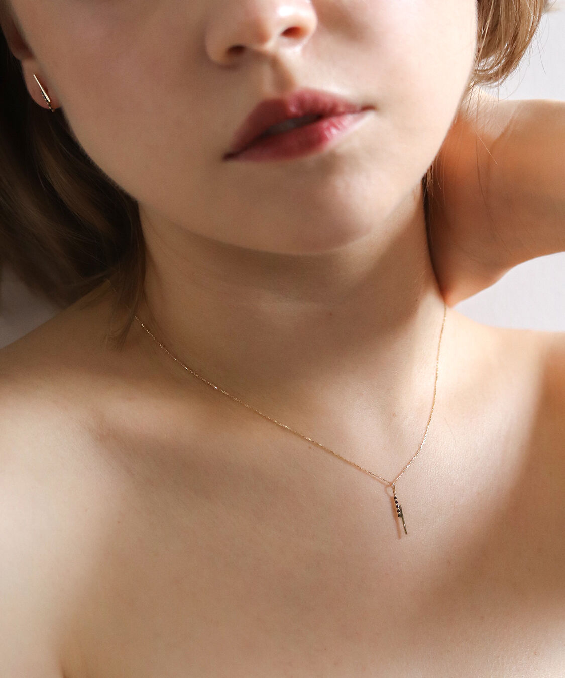  「ブラックダイヤモンド ネックレス | K10YG〈WINTER COLLECTION〉」|ネックレス|