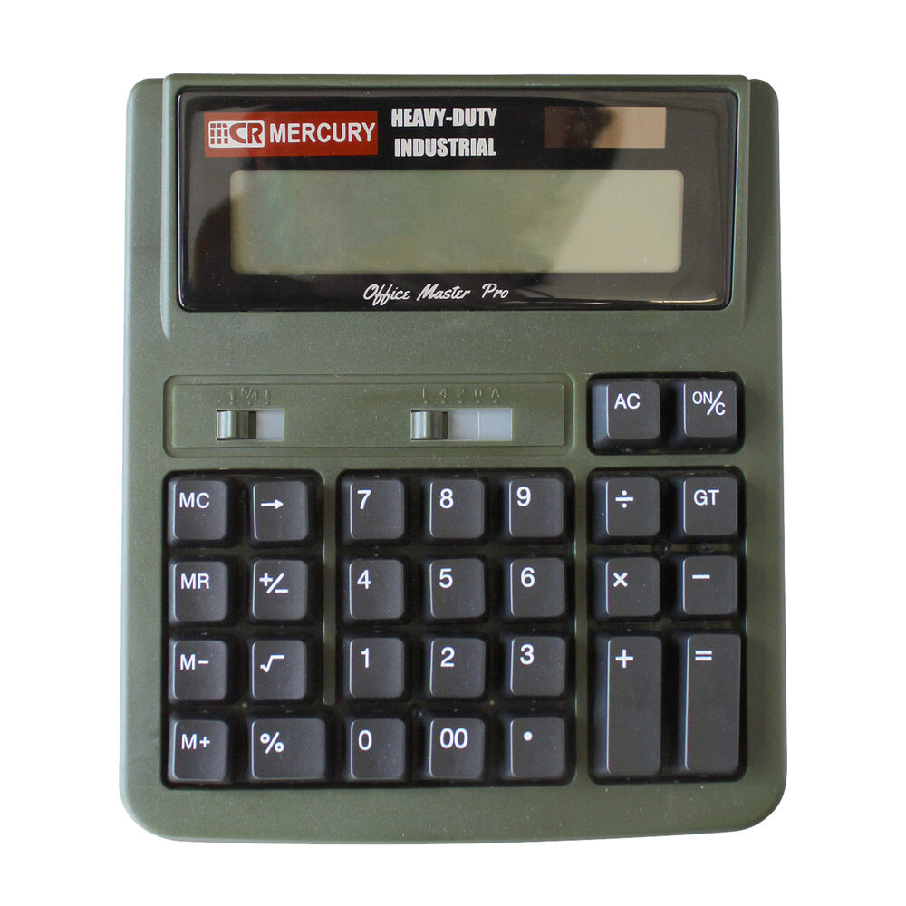MERCURY「電卓 12桁 通販 マーキュリー 雑貨 おしゃれ かわいい 大きい 計算機 大型 卓上 事務」|ステーショナリー|グリーン1