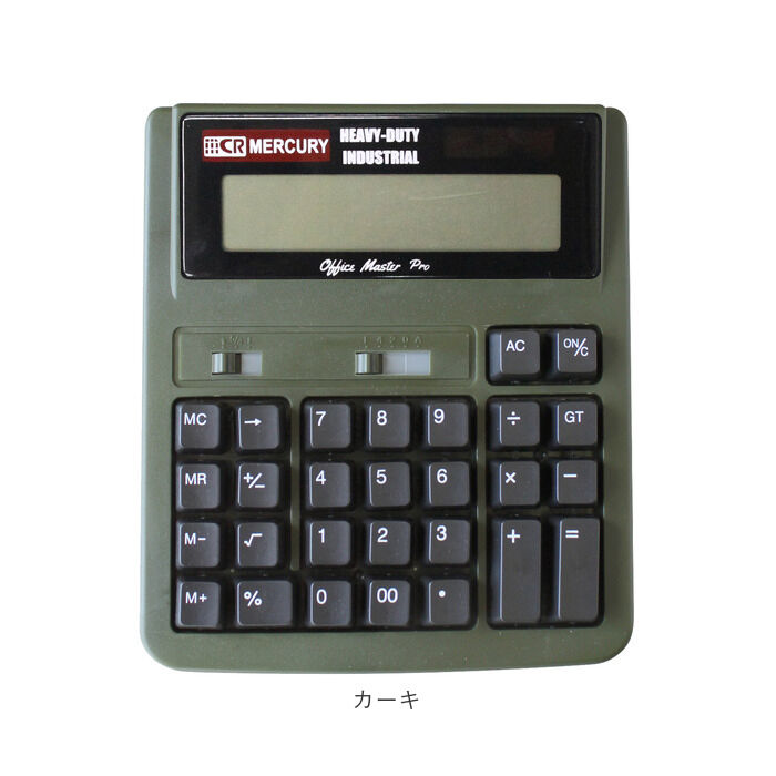 MERCURY「電卓 12桁 通販 マーキュリー 雑貨 おしゃれ かわいい 大きい 計算機 大型 卓上 事務」|ステーショナリー|