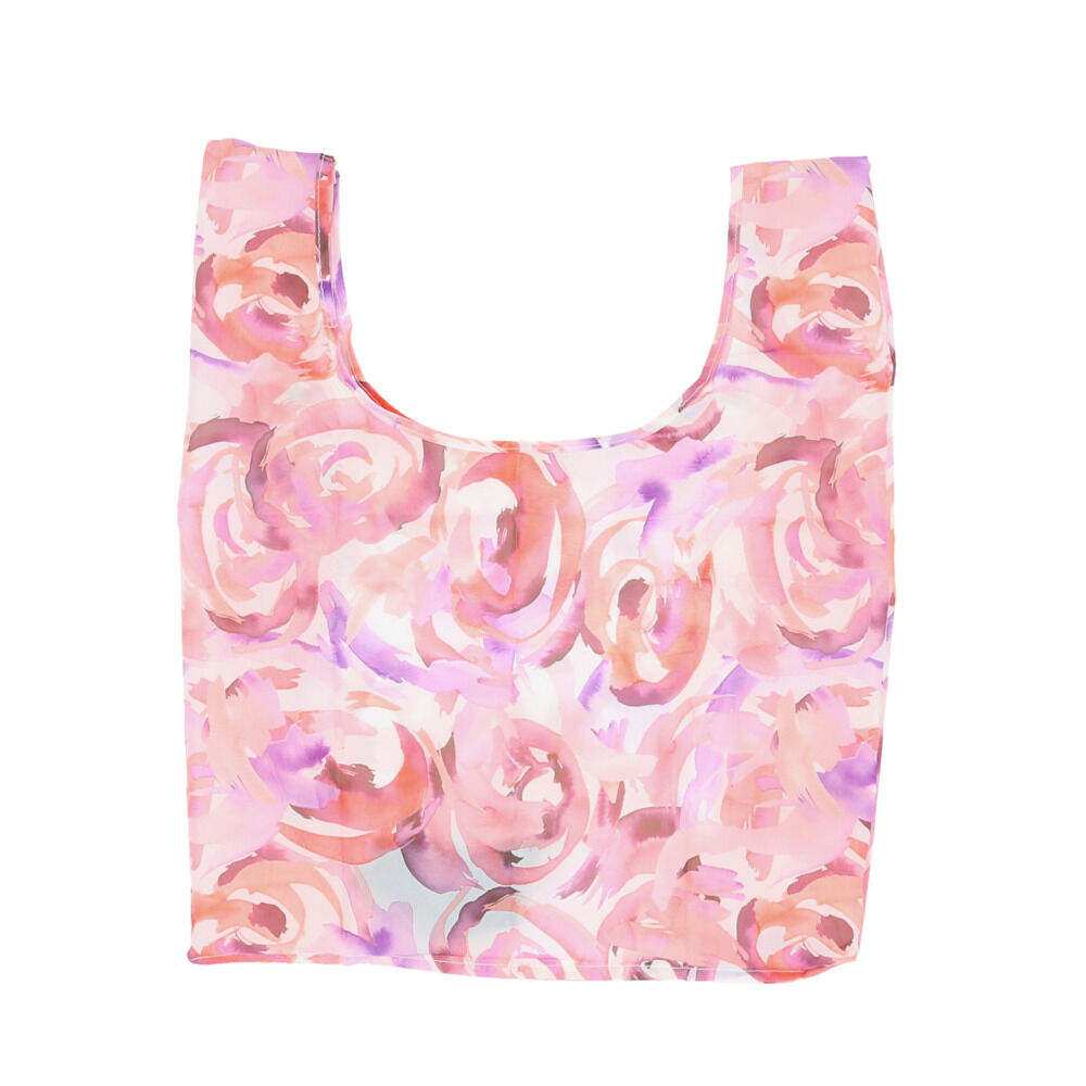 BACKYARD FAMILY「エコバッグ マチ広 弁当 通販 コンビニ レジ袋型 小さめ コンパクト 軽量 軽い 大容量」|エコバッグ|ピンク1