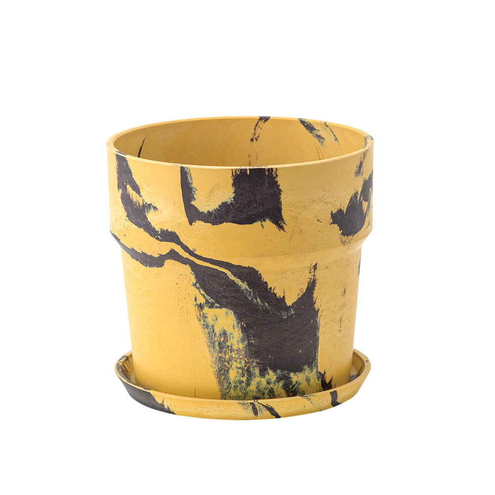 BACKYARD FAMILY「植木鉢 プラスチック おしゃれ 6号 通販 鉢カバー 6号鉢 プランター プランターカバー 植木」|その他|イエロー1