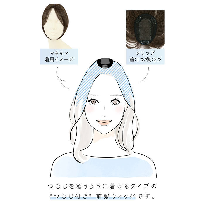 BACKYARD FAMILY「プリシラ ウィッグ つむじ 前髪 通販 グラムワンレンバングス つむじ付き 前髪ウィッグ」|ヘアスタイリング|