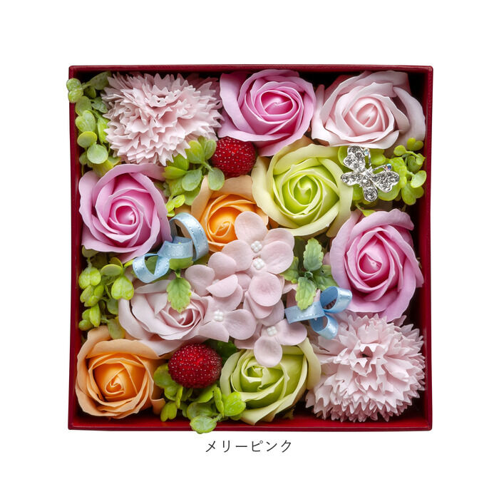 BACKYARD FAMILY「ソープフラワー ボックス 通販 グレースボックス 正方形SSサイズ アーティフィシャルフラワー」|その他|