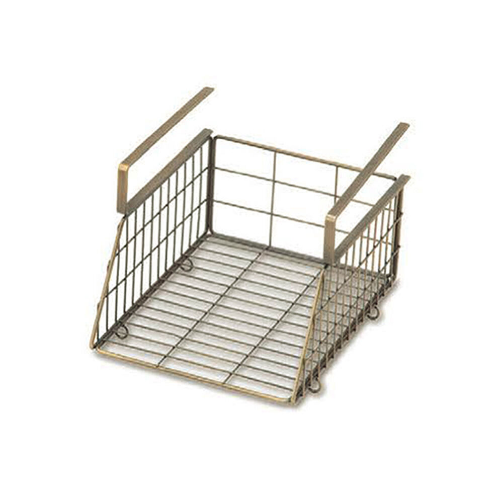 BACKYARD FAMILY「吊り戸棚 ラック 洗面所 通販 戸棚下収納 吊り下げ 収納ラック 戸棚下」|その他|ゴールド1