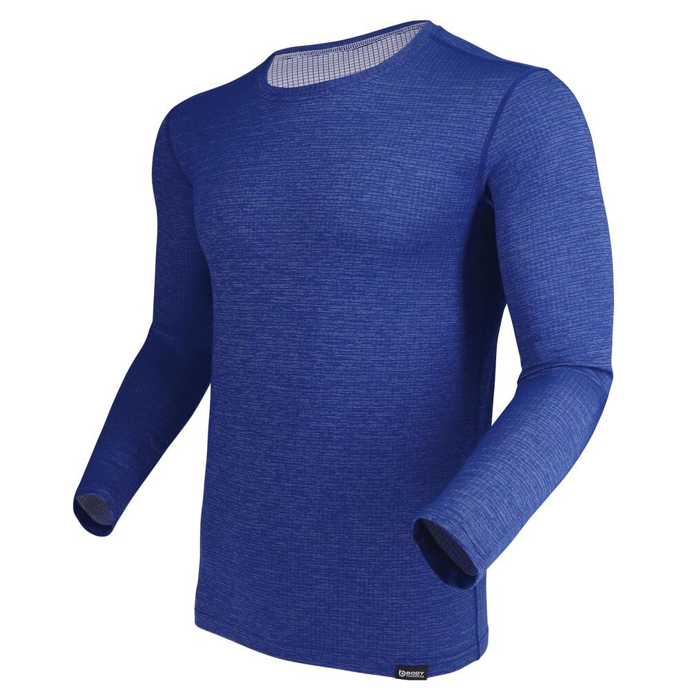 BACKYARD FAMILY「インナー 長袖 シャツ 夏 通販 ドライシャツ 肌着 下着 クルーネックシャツ 冷感 クール」|Tシャツ・カットソー|ブルー1