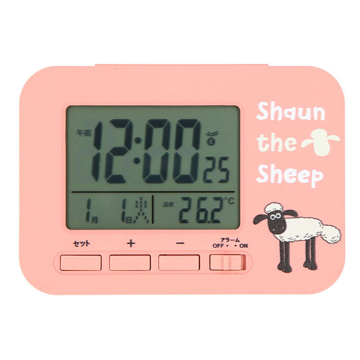 BACKYARD FAMILY「電波時計 置時計 デジタル 通販 アラームクロック 置き時計 ひつじのショーン めざまし時計」|クロック・置時計|