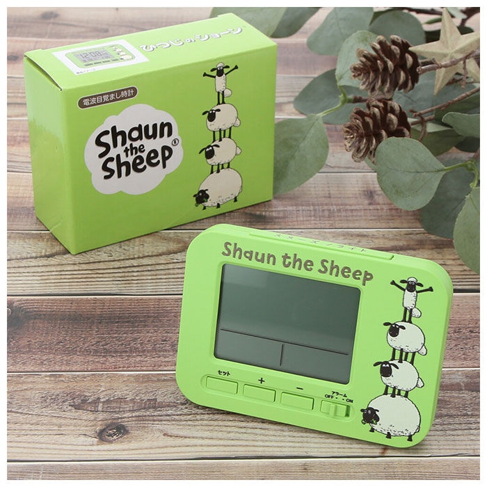 BACKYARD FAMILY「電波時計 置時計 デジタル 通販 アラームクロック 置き時計 ひつじのショーン めざまし時計」|クロック・置時計|