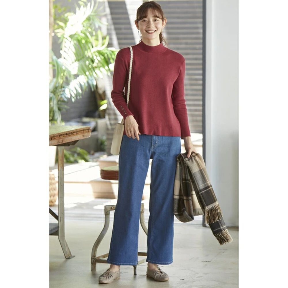 BACKYARD FAMILY「レディース デニム ワイドパンツ 通販 デニムパンツ ワイドデニム ストレッチパンツ ストレッチ」|その他|ブルー1