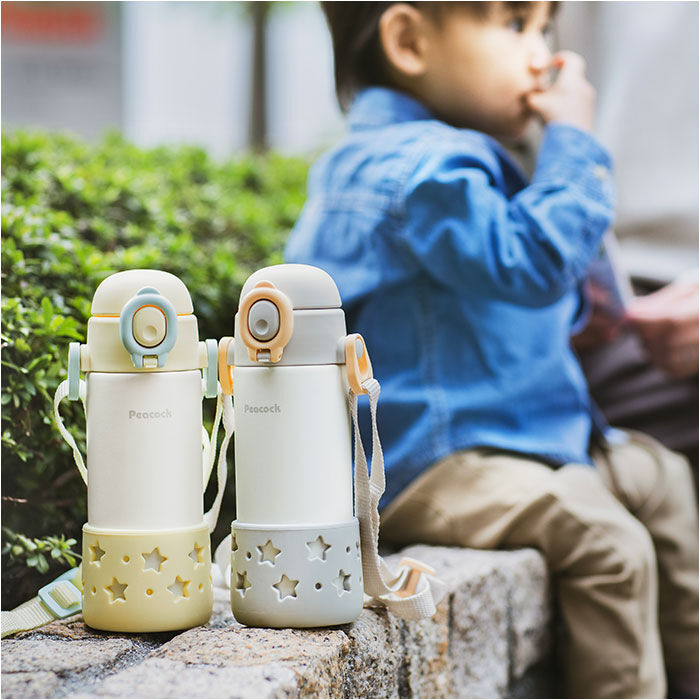 BACKYARD FAMILY「ベビー 保冷 ストローマグ 400ml 通販 ストローボトル 子供用水筒 ステンレスボトル 水筒」|食器・キッチングッズ|