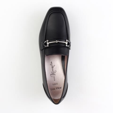 銀座かねまつ「LSBW2405STEBLK 【防水】【本革】【Bワイズ】アクアベルスレンダーローファー」|パンプス|