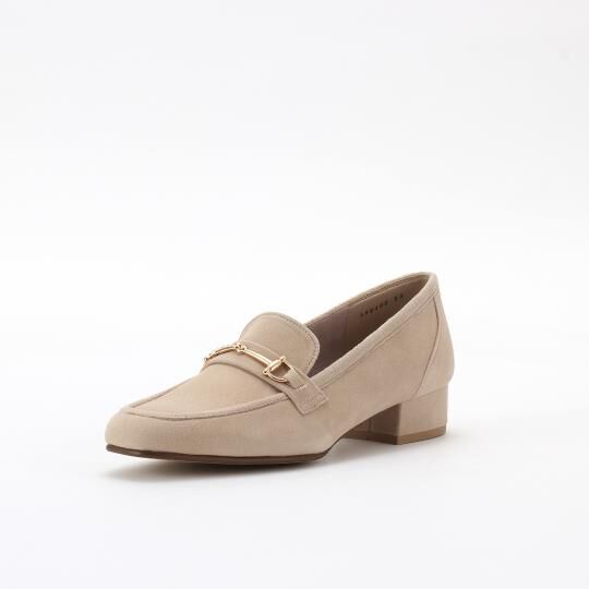 銀座かねまつ「LSBW2405SUEBEG 【防水】【本革】【Bワイズ】アクアベルスレンダーローファー」|パンプス|ベージュ