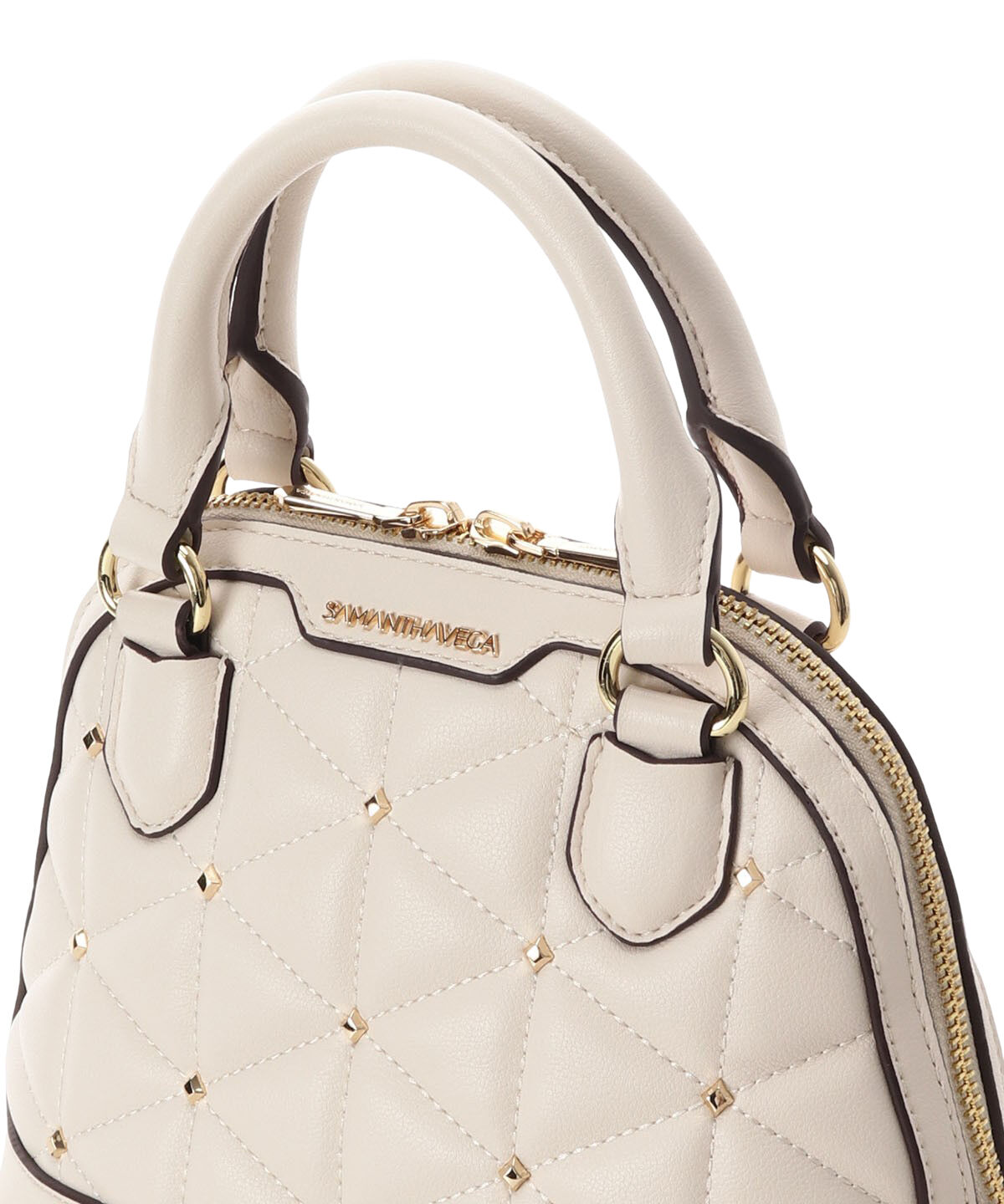 Samantha Vega「キルティングスタッズハンドバッグ（小）」|ハンドバッグ|