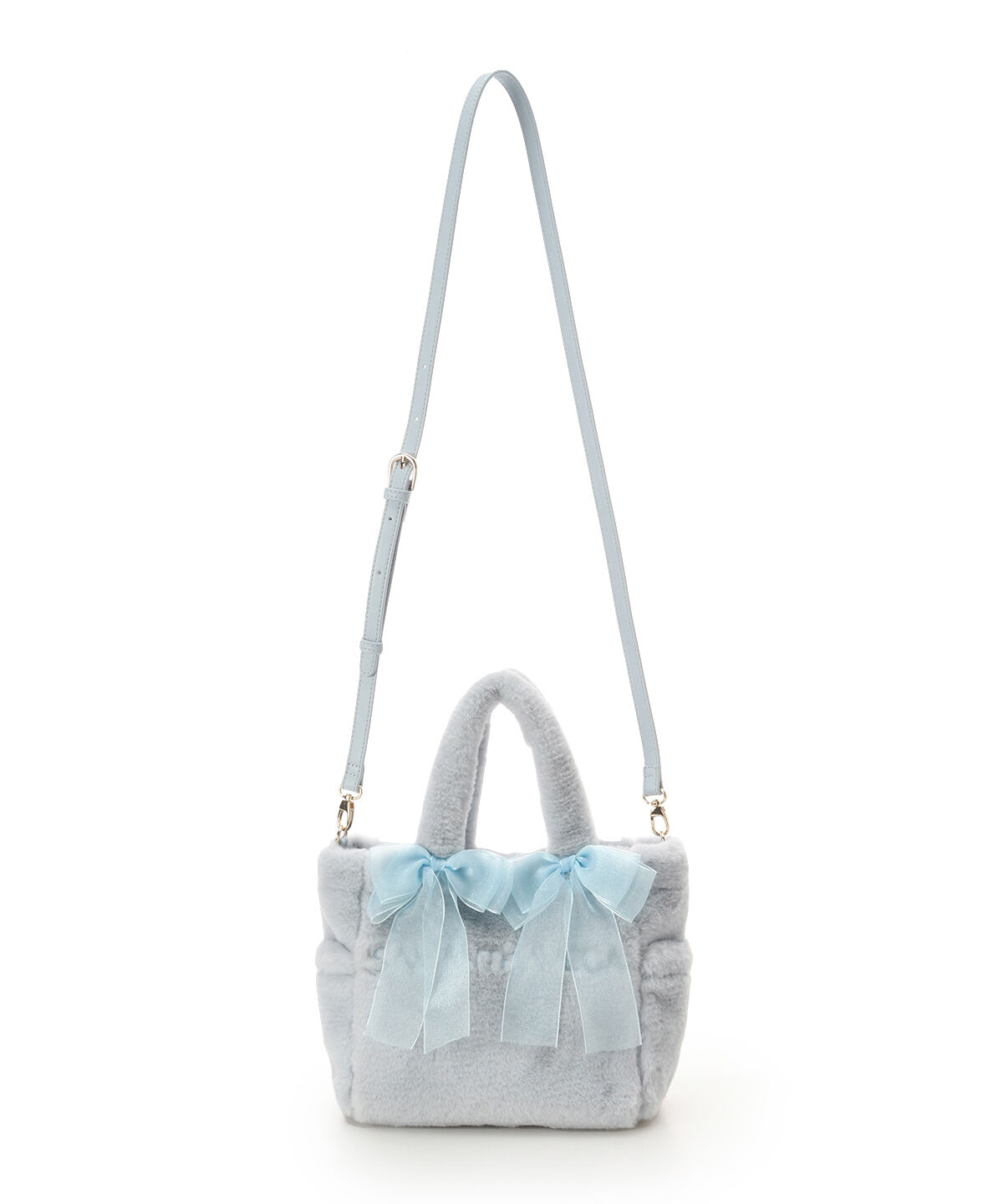 Samantha Vega「シフォンリボンファーハンドバッグ」|ハンドバッグ|