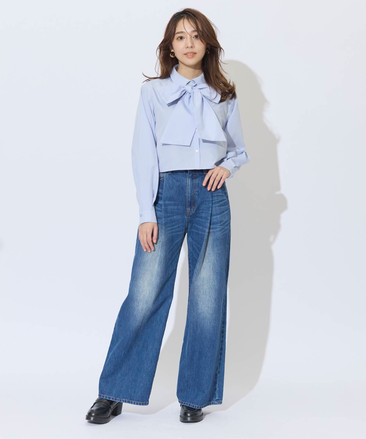 アンドクチュール「AC刺繍ボウタイシャツ」|シャツ・ブラウス|