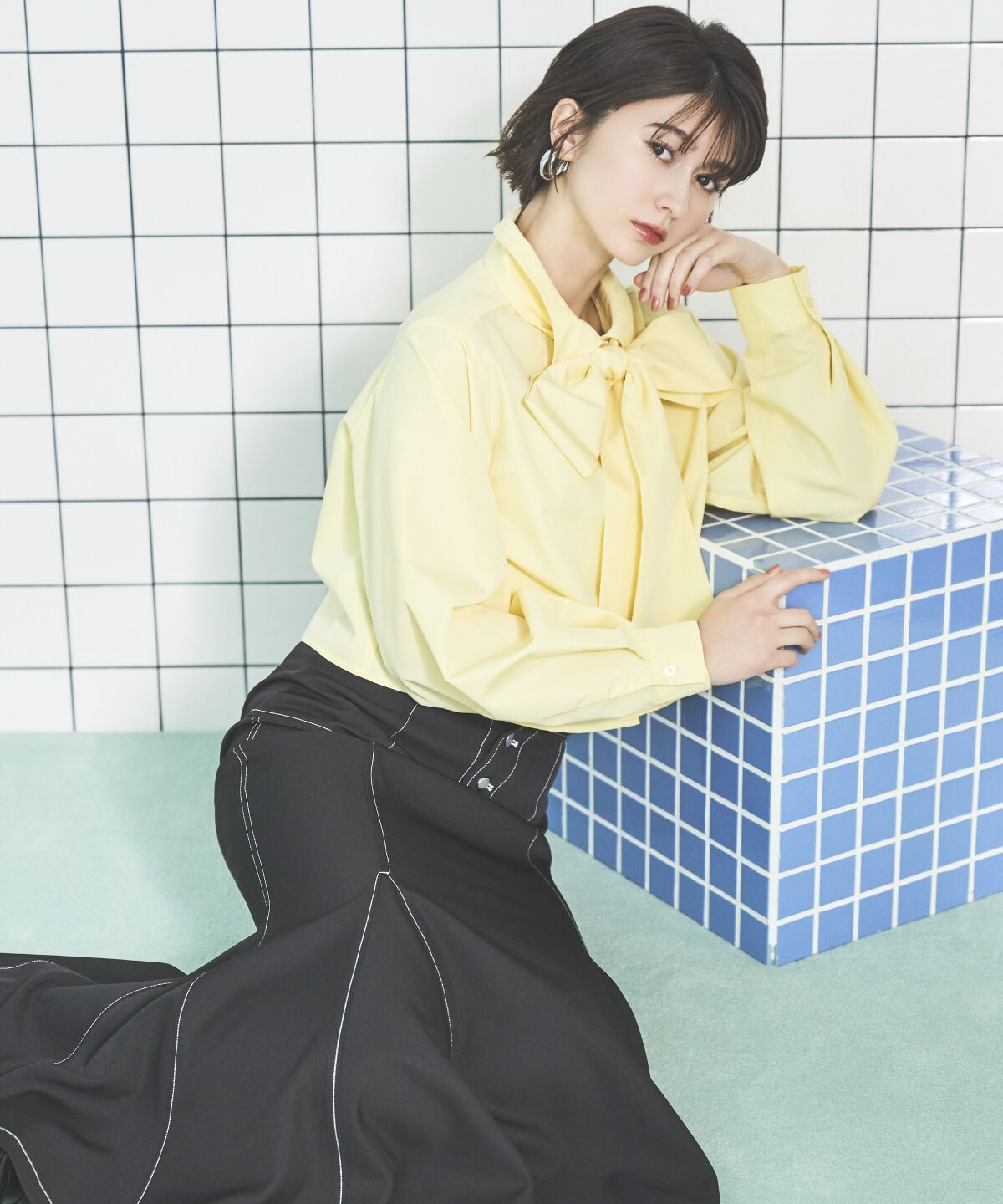 アンドクチュール「AC刺繍ボウタイシャツ」|シャツ・ブラウス|