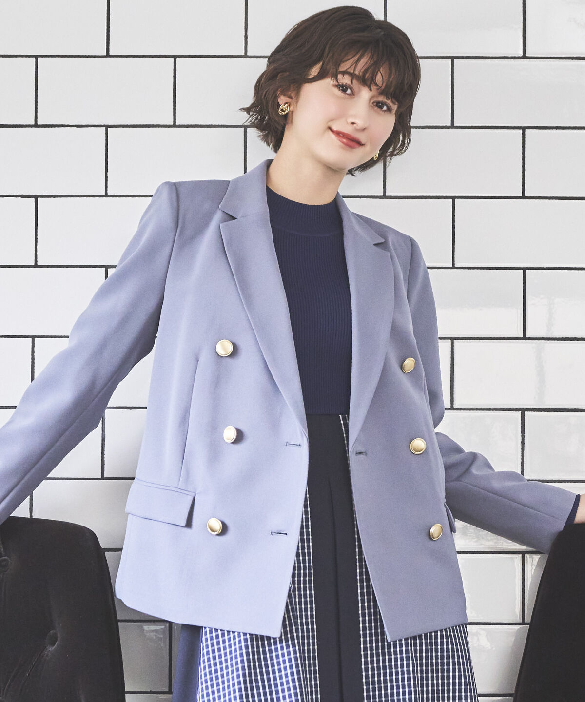 アンドクチュール「ダブルテーラードジャケット」|テーラードジャケット|