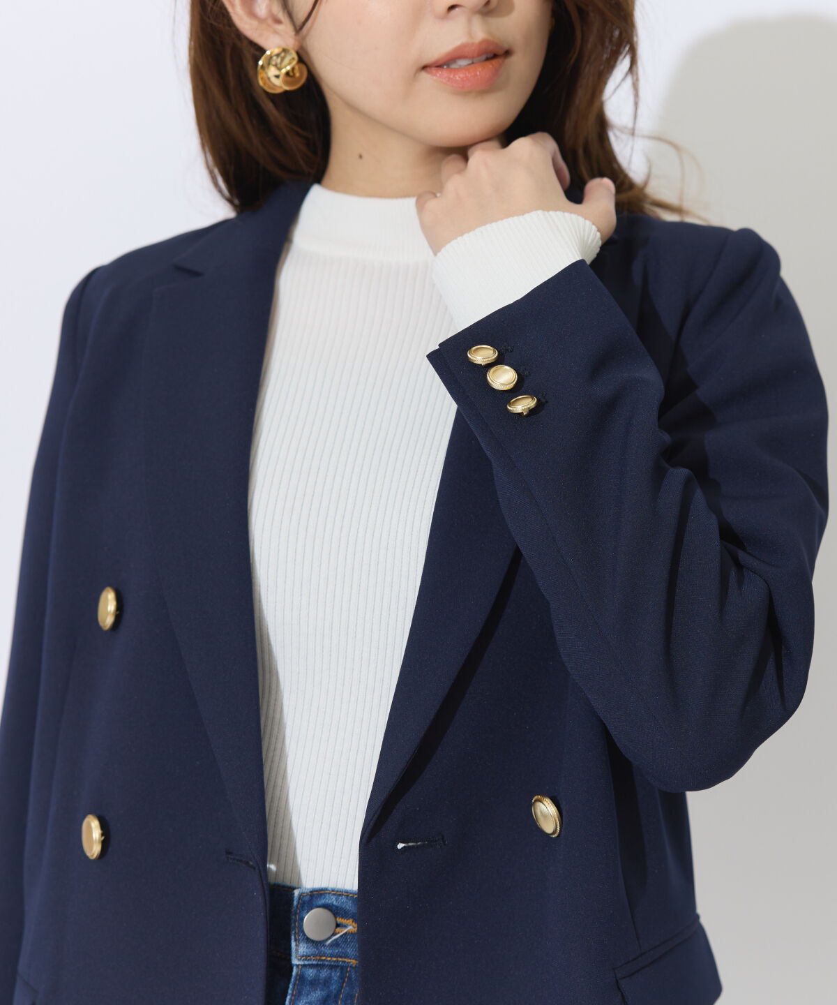 アンドクチュール「ダブルテーラードジャケット」|テーラードジャケット|