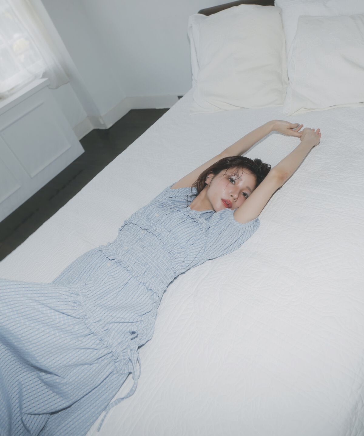 アンドクチュール「シャーリングビスチェワンピース」|ワンピース|