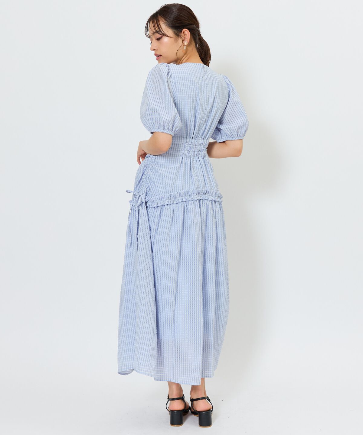 アンドクチュール「シャーリングビスチェワンピース」|ワンピース|