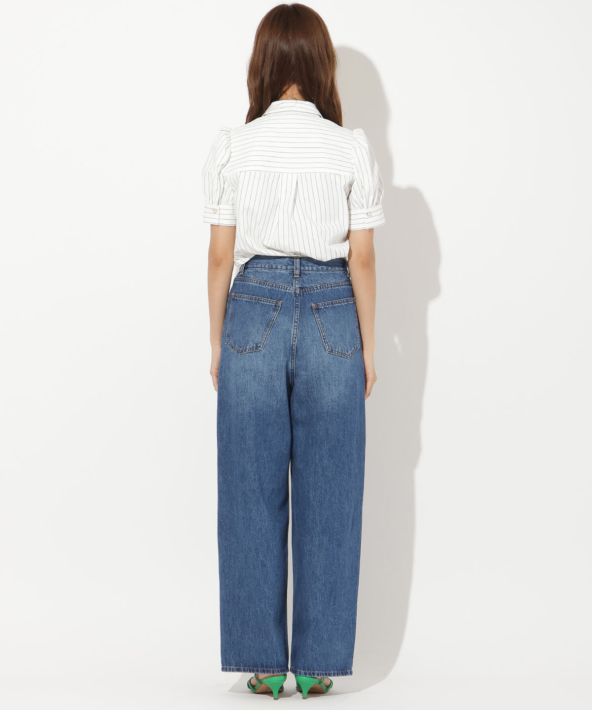 アンドクチュール「バタフライリボンストライプブラウス」|シャツ・ブラウス|