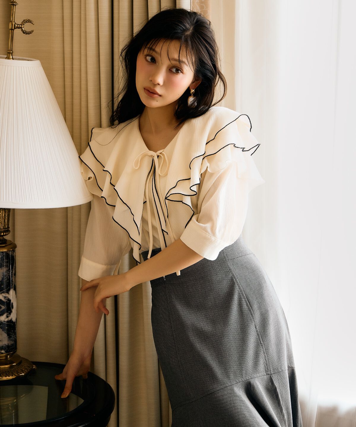 アンドクチュール「インナーミニマーメイドスカート」|フレア|