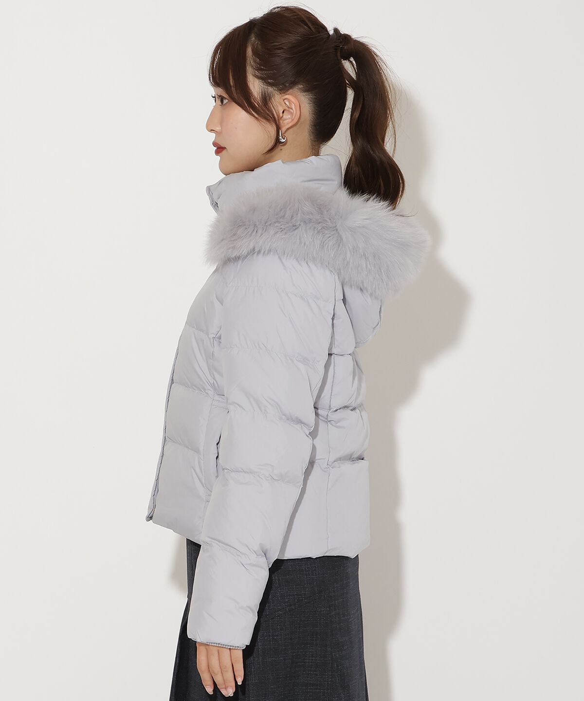 アンドクチュール「FOXファー付きショートダウン」|ダウン|