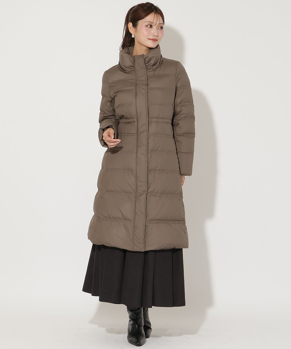アンドクチュール「FOXファー付きプレミアムミドルロングダウン」|ダウン|