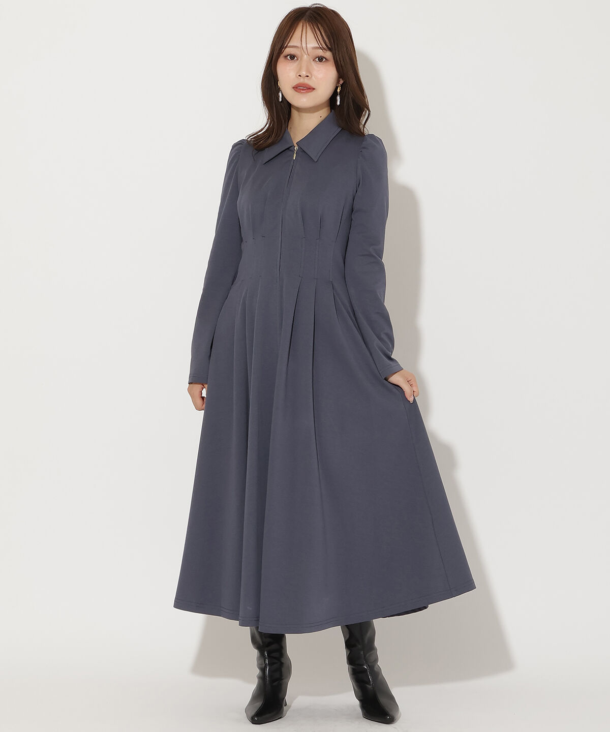 アンドクチュール「センターZIPワンピース」|ワンピース|