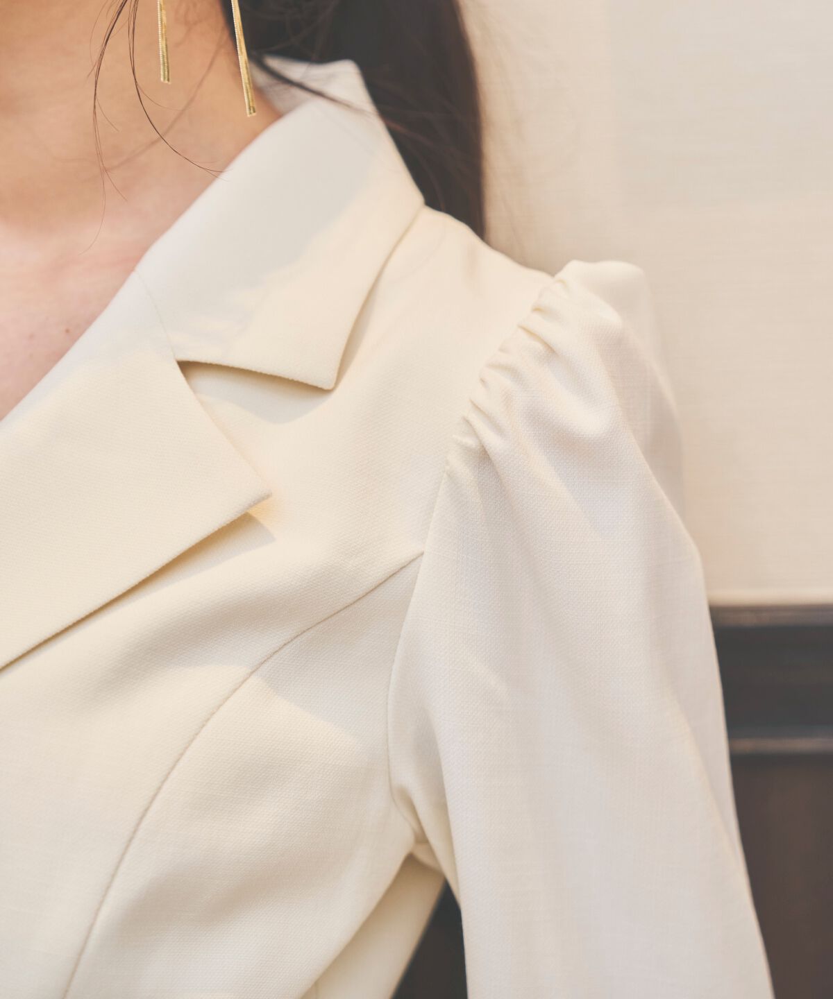 アンドクチュール「ジャケットレイヤードプリーツワンピース」|ワンピース|