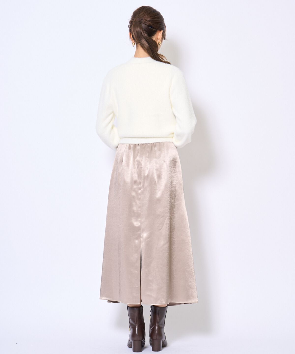 アンドクチュール「ラメフェザーニットアンサンブル」|カーディガン|