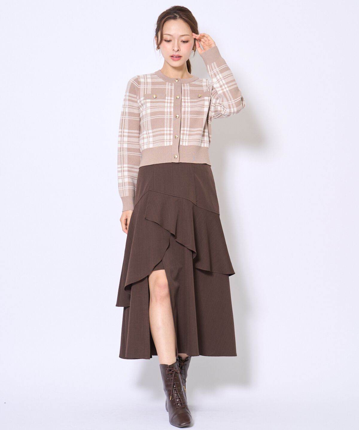 アンドクチュール「インナーミニティアードスカート」|フレア|