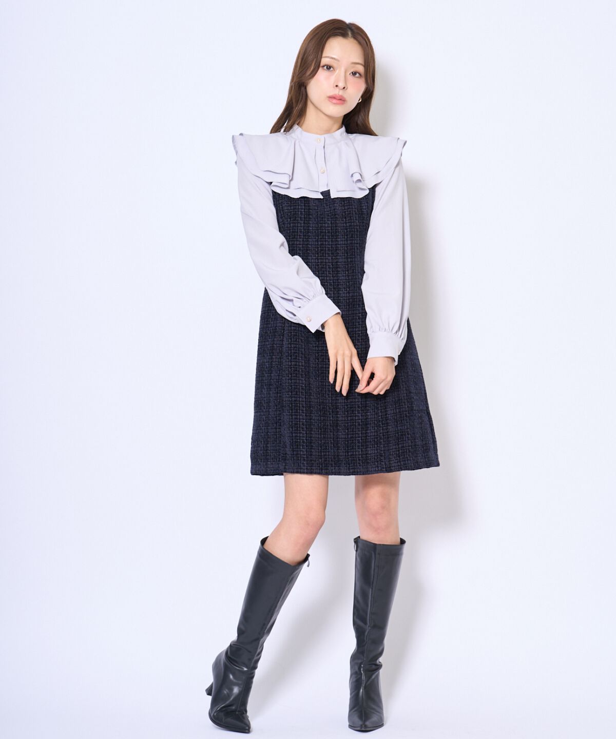 アンドクチュール「ボウタイミニワンピース」|ワンピース|