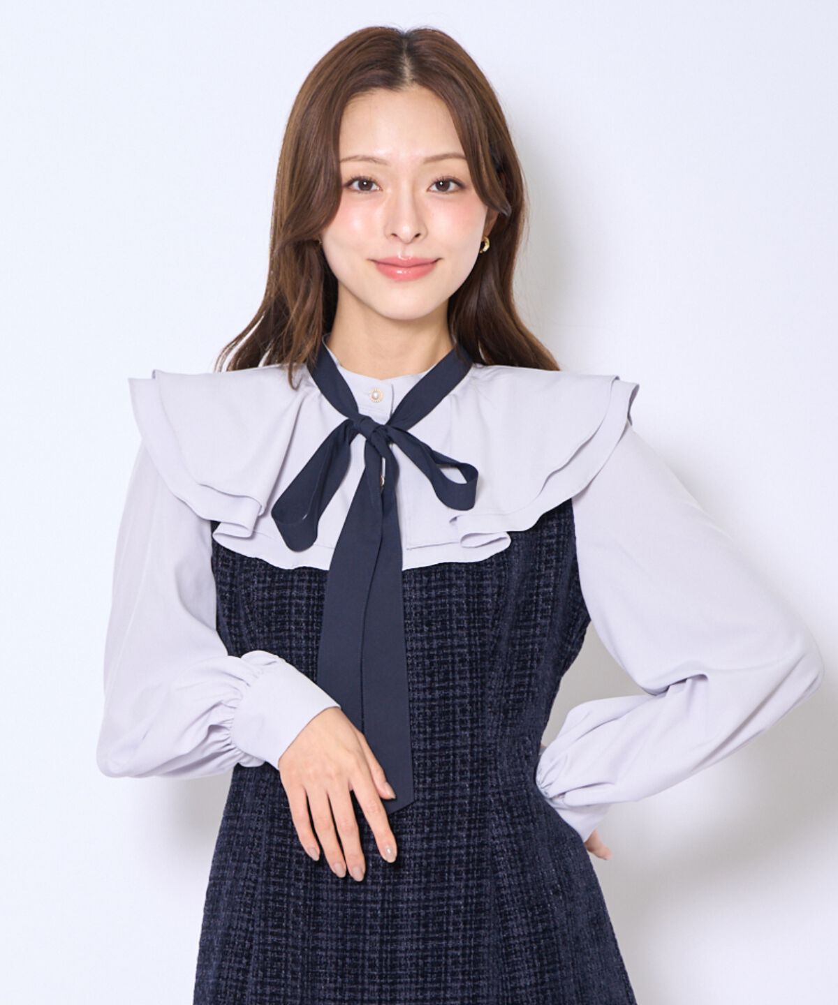 アンドクチュール「ボウタイミニワンピース」|ワンピース|