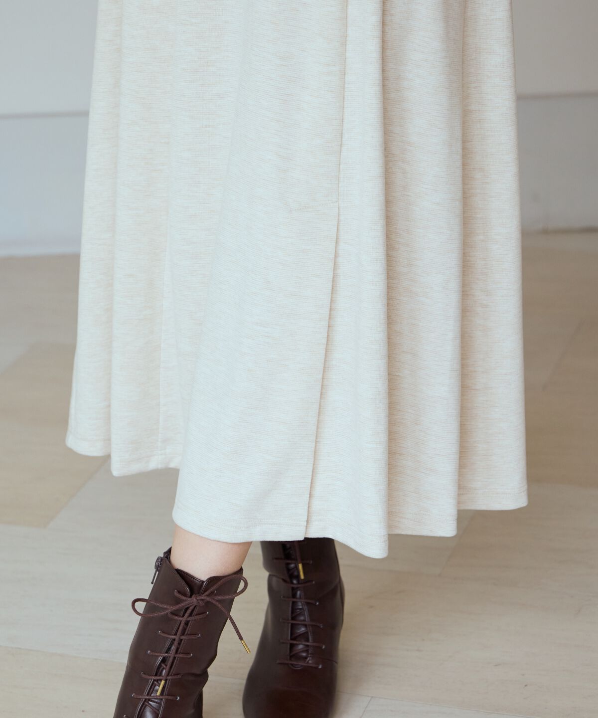 アンドクチュール「ショルダーリボンカットソーワンピース」|ワンピース|