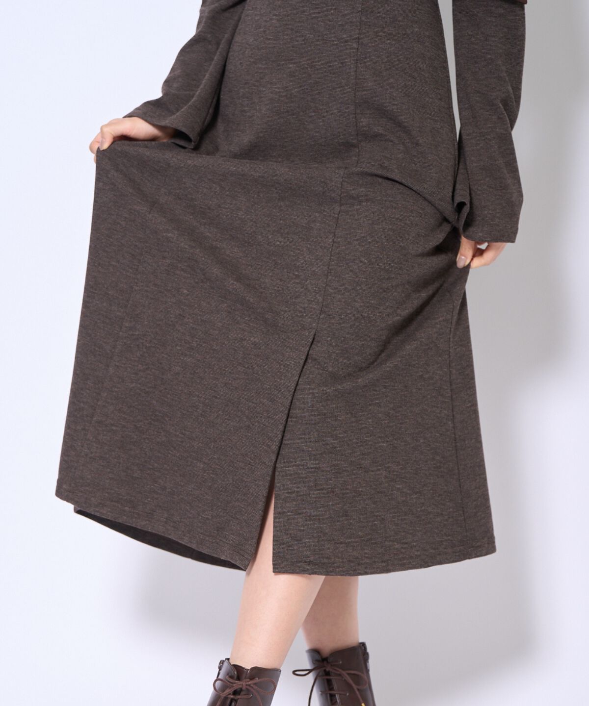 アンドクチュール「ショルダーリボンカットソーワンピース」|ワンピース|