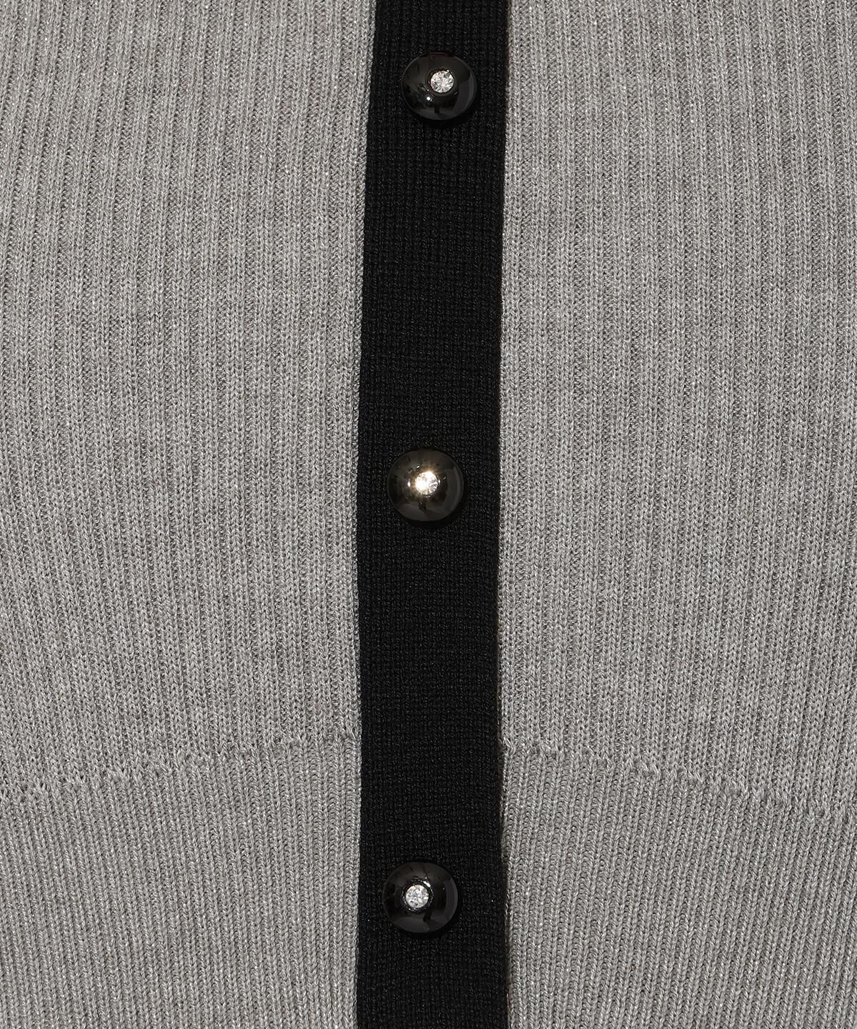 アンドクチュール「ラメ入り配色ドッキングワンピース」|ワンピース|