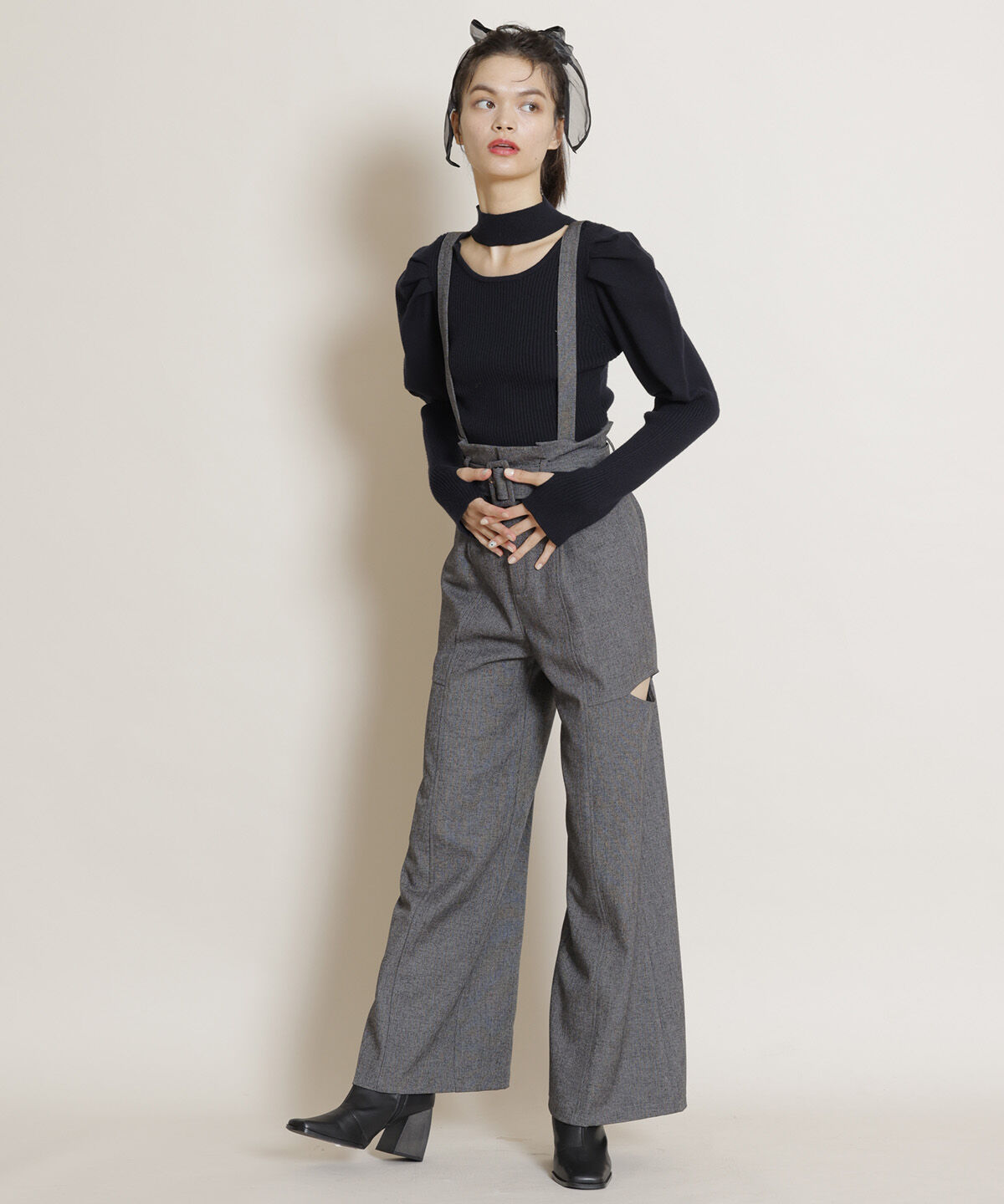 REDYAZEL「カットアウトサス付きワイドパンツ」|その他|