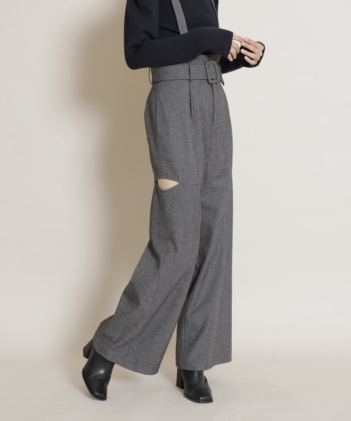 REDYAZEL「カットアウトサス付きワイドパンツ」|その他|