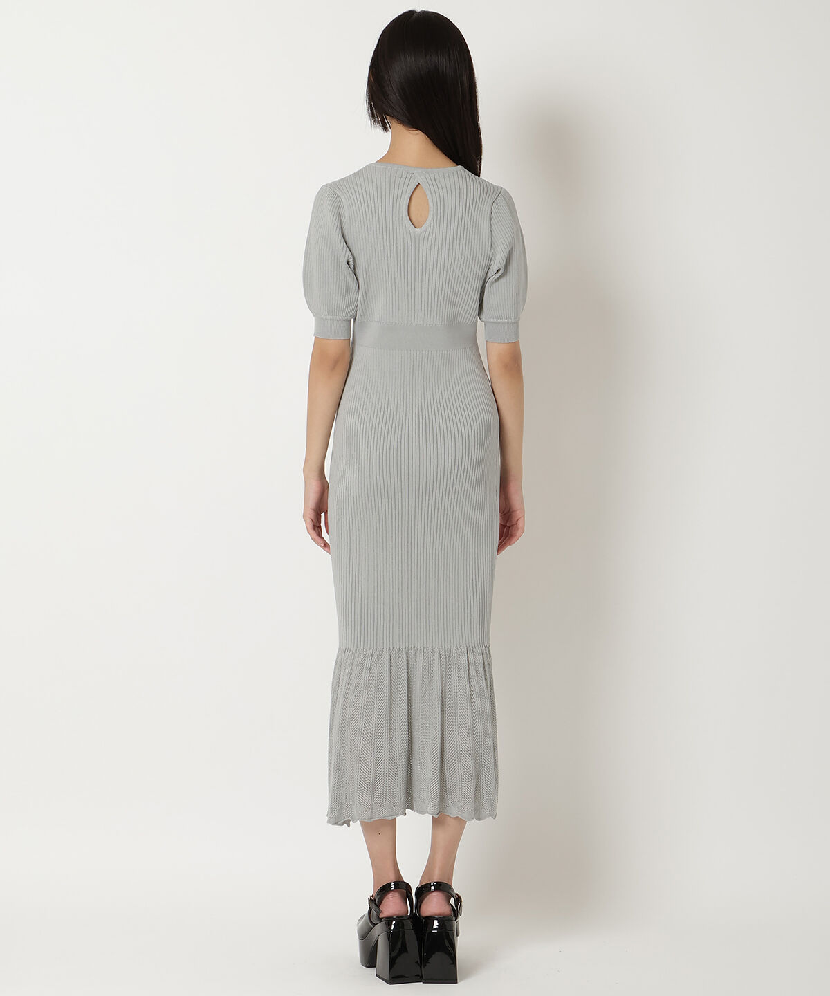 REDYAZEL「レースヘムニットワンピース」|ワンピース|